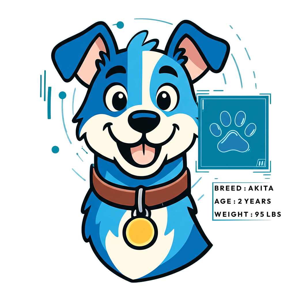 Happy dog with AI insights dashboard