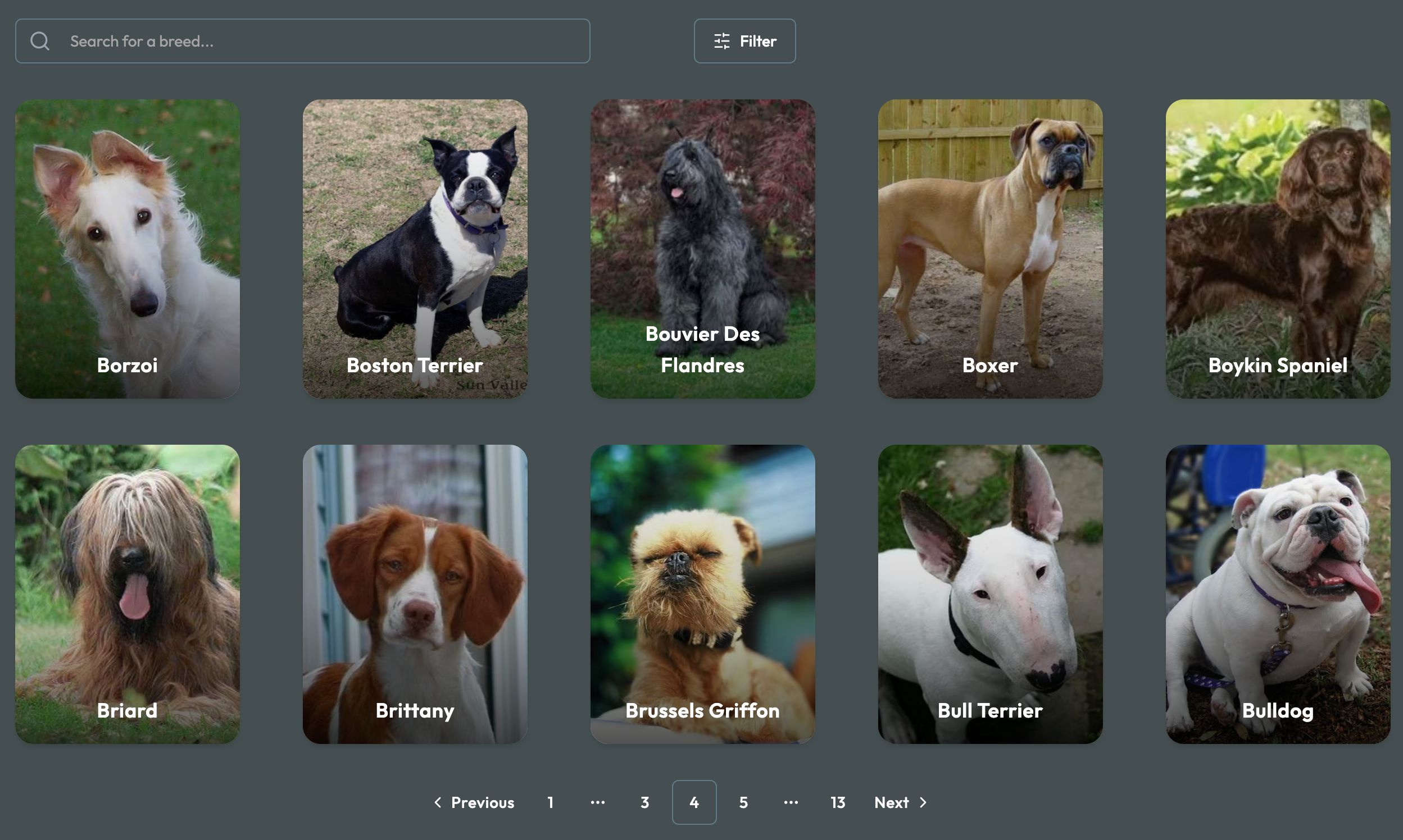 Dog breed database