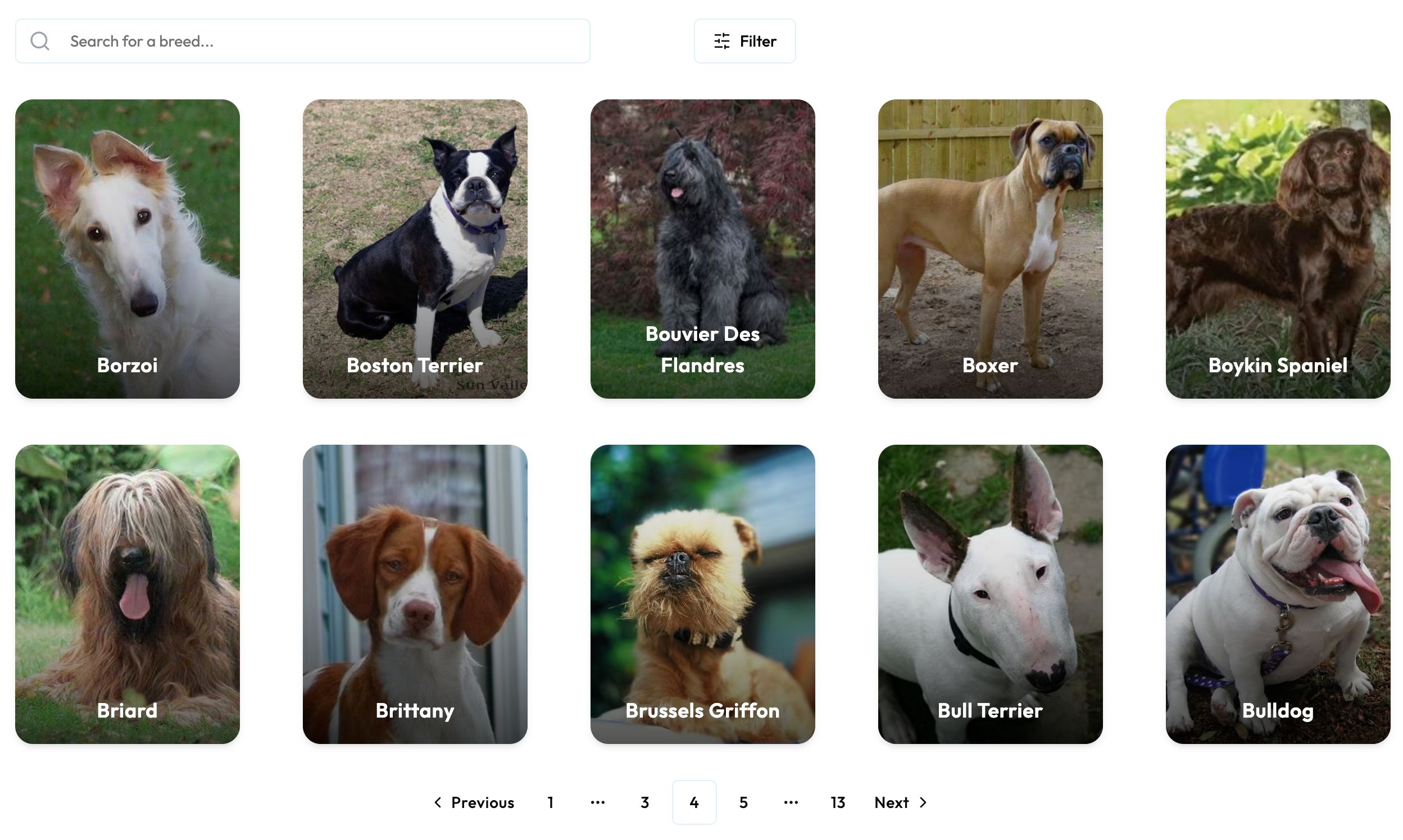 Dog breed database